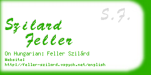 szilard feller business card